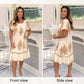 🩷👗Rundhalskleid mit Vintage-Print