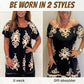 🩷👗Rundhalskleid mit Vintage-Print