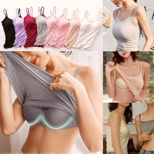 Camisole aus Stretch-Baumwolle mit integriertem BH