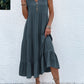 ⛱️Summer New Sale - 49% OFFKnopf-Detail Lagen-Saum-Kleid