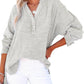 Blusas casuales de gasa para mujer con botones al frente y mangas largas en tallas grandes