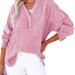 Blusas casuales de gasa para mujer con botones al frente y mangas largas en tallas grandes