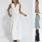 🔥Kaufen Sie 2 kostenloser Versand💃 Ärmelloses Kleid mit tiefem V-Ausschnitt Lose Maxi Dress