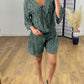 🏆ÚLTIMO DÍA OFERTA 50% DE DESCUENTO -💖Traje casual corto de encaje con cuello en V 
