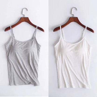 Camisole aus Stretch-Baumwolle mit integriertem BH