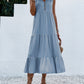 ⛱️Summer New Sale - 49% OFFKnopf-Detail Lagen-Saum-Kleid