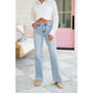 🌷Frühling Vorverkauf 49% Rabatt🍃High Rise Vintage-Waschung mit Bauchkontrolle, gerade geschnittene Jeans
