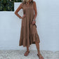 ⛱️Summer New Sale - 49% OFFKnopf-Detail Lagen-Saum-Kleid