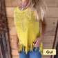 👚50% de descuento💕Camiseta de manga corta de color liso para mujer con estampado llamativo y dobladillo deshilachado 