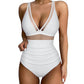 🏝️Badeanzug mit Bauchkontrolle und Netzdetails👙