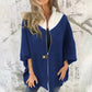 Lässige Jacke mit Stehkragen und halbem Reißverschluss für Damen