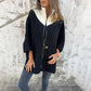 Lässige Jacke mit Stehkragen und halbem Reißverschluss für Damen