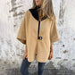 Lässige Jacke mit Stehkragen und halbem Reißverschluss für Damen