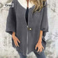 Lässige Jacke mit Stehkragen und halbem Reißverschluss für Damen