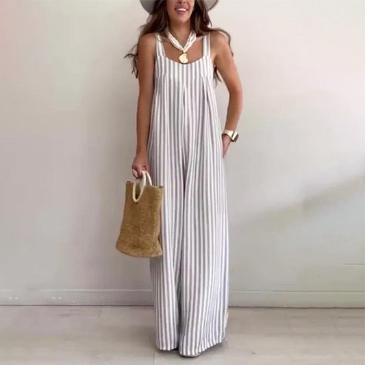 ⏳Descuento por tiempo limitado💥Mono holgado e informal con rayas para mujer🌟