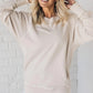 Damen-Sweatshirt mit funktionalen Taschen und trendigem Rippen-Design