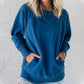 Damen-Sweatshirt mit funktionalen Taschen und trendigem Rippen-Design