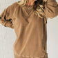 Damen-Sweatshirt mit funktionalen Taschen und trendigem Rippen-Design