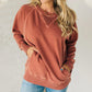 Damen-Sweatshirt mit funktionalen Taschen und trendigem Rippen-Design