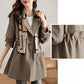 2025 Frühherbst✨Schlanker mittellanger Trenchcoat mit Revers für Damen
