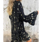 🔥Muttertag 50% OFF🔥Damenkleid mit V-Ausschnitt und Print