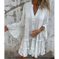 🔥Muttertag 50% OFF🔥Damenkleid mit V-Ausschnitt und Print