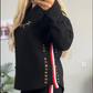 🏠Bequeme Hausbekleidung👗Damen Hoodie und gestreifte Hose 2-teiliges Set
