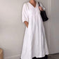 💖🦢Damen V-Ausschnitt Freizeitkleid