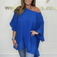 🏵️2025 Heißer Verkauf 50% Rabatt🏵️Lockere, plissierte Off-Shoulder-Blusen für Damen