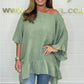 🏵️2025 Heißer Verkauf 50% Rabatt🏵️Lockere, plissierte Off-Shoulder-Blusen für Damen