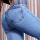 Hoch taillierte, dehnbare Flared Jeans💯💯