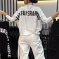 ✨Lässiges Damen-Oberteil mit Buchstabendruck und Hose (2-teiliges Set)