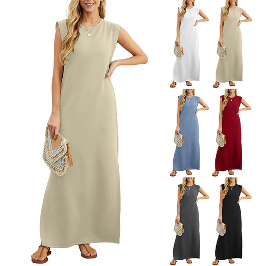 👗50% Rabatt🔥Knitterfreies Freizeitkleid für Damen mit geteiltem Saum