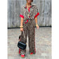 52% RABATT💐 2-teiliges Damen-Outfit mit Leopardenmuster, Button-Down-Hemd und Hose mit weitem Bein