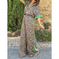 52% RABATT💐 2-teiliges Damen-Outfit mit Leopardenmuster, Button-Down-Hemd und Hose mit weitem Bein