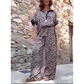 52% RABATT💐 2-teiliges Damen-Outfit mit Leopardenmuster, Button-Down-Hemd und Hose mit weitem Bein