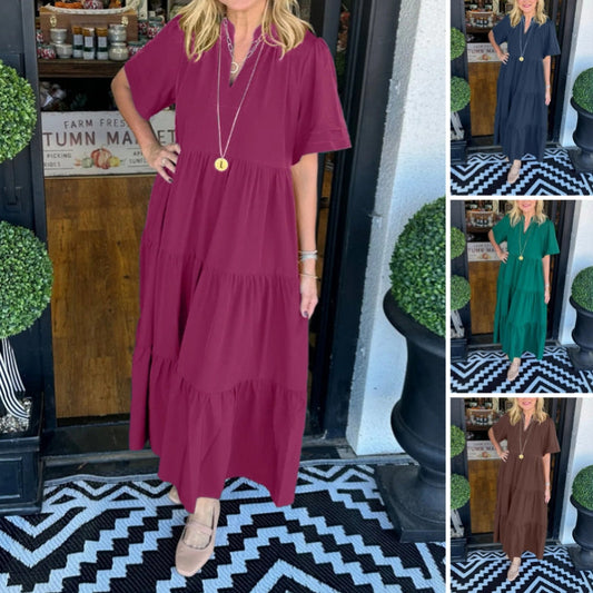 🌸Elegantes Stufen-Maxikleid für Damen