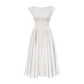 Elegante vestido midi con corsé fluido