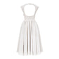 Elegante vestido midi con corsé fluido