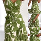 🏖️Sommer-Hot-Sale 50% Rabatt🌼Damen Casual Resort Print Geraffte Tunika Kleid
