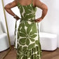 🏖️Sommer-Hot-Sale 50% Rabatt🌼Damen Casual Resort Print Geraffte Tunika Kleid