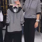 💥HEISSER VERKAUF 2025💥Damen-Set aus gestreiftem Oberteil und einfarbiger Hose