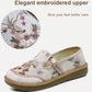 🔥Hot Sale ⏳Womens flache Slip-on-gestickte Schuhe