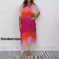✨ Bequemes, lässiges Chiffon-Dip-Dye-Kleid für Damen