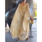 Elegante vestido de gasa con estampado de mármol