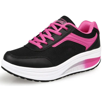 🔥👟Women's Casual Atmungsaktiv Dicke Sohle Turnschuhe