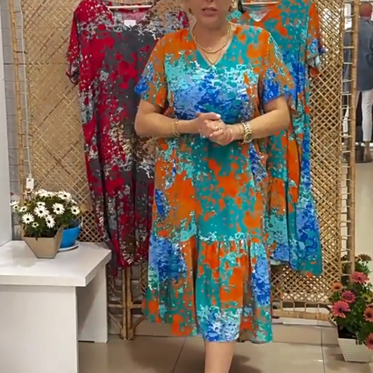 🌸Multifunktionskleid mit Blumenprint 🌸– Übergangsjacke für Büro/Urlaub/Wandern