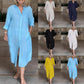 🌸Women‘s Casual Loose Cotton Linen Long Shirt Dress