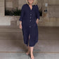 🌸Women‘s Casual Loose Cotton Linen Long Shirt Dress
