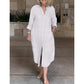 🌸Women‘s Casual Loose Cotton Linen Long Shirt Dress